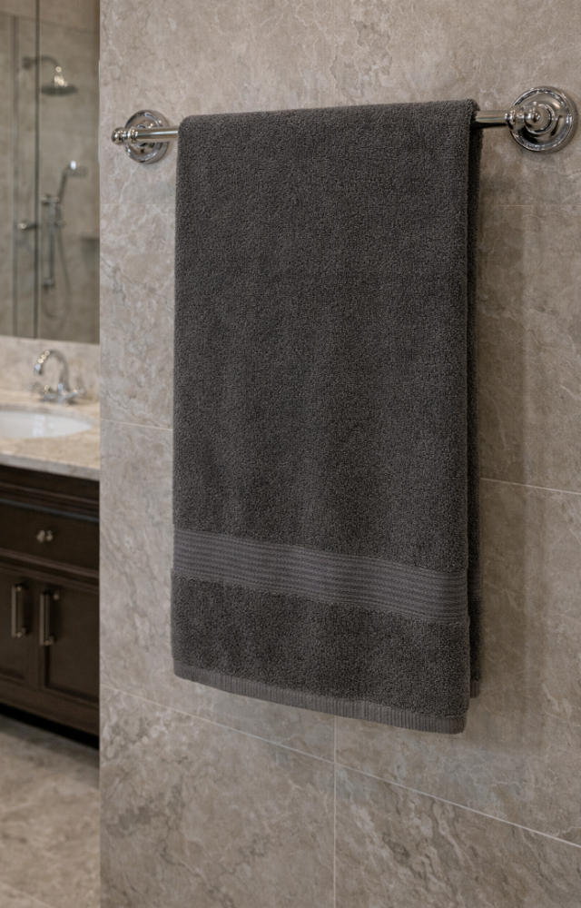 Pamuklu 70x140 cm Düz Renk Banyo Havlusu