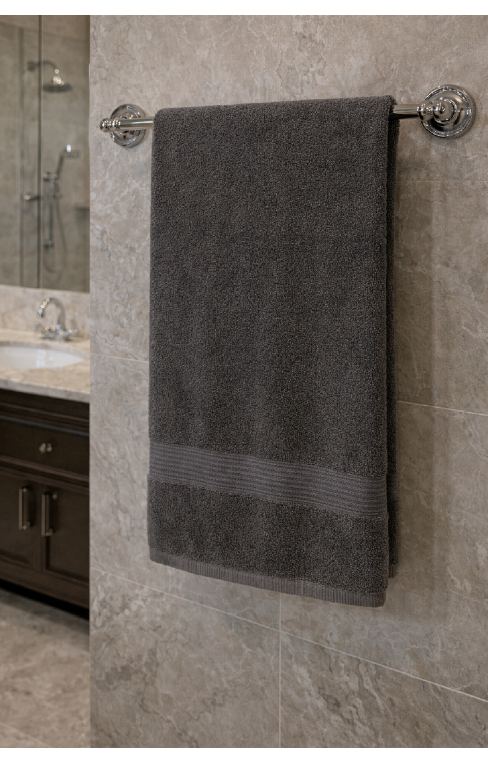 Pamuklu 70x140 cm Düz Renk Banyo Havlusu