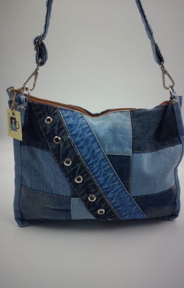 Patchwork (Yama İşi) Özel Tasarım Denim Çanta