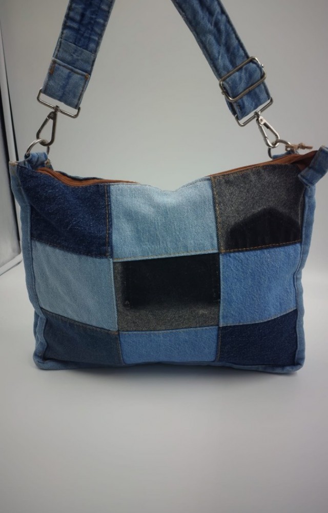 Patchwork (Yama İşi) Özel Tasarım Denim Çanta