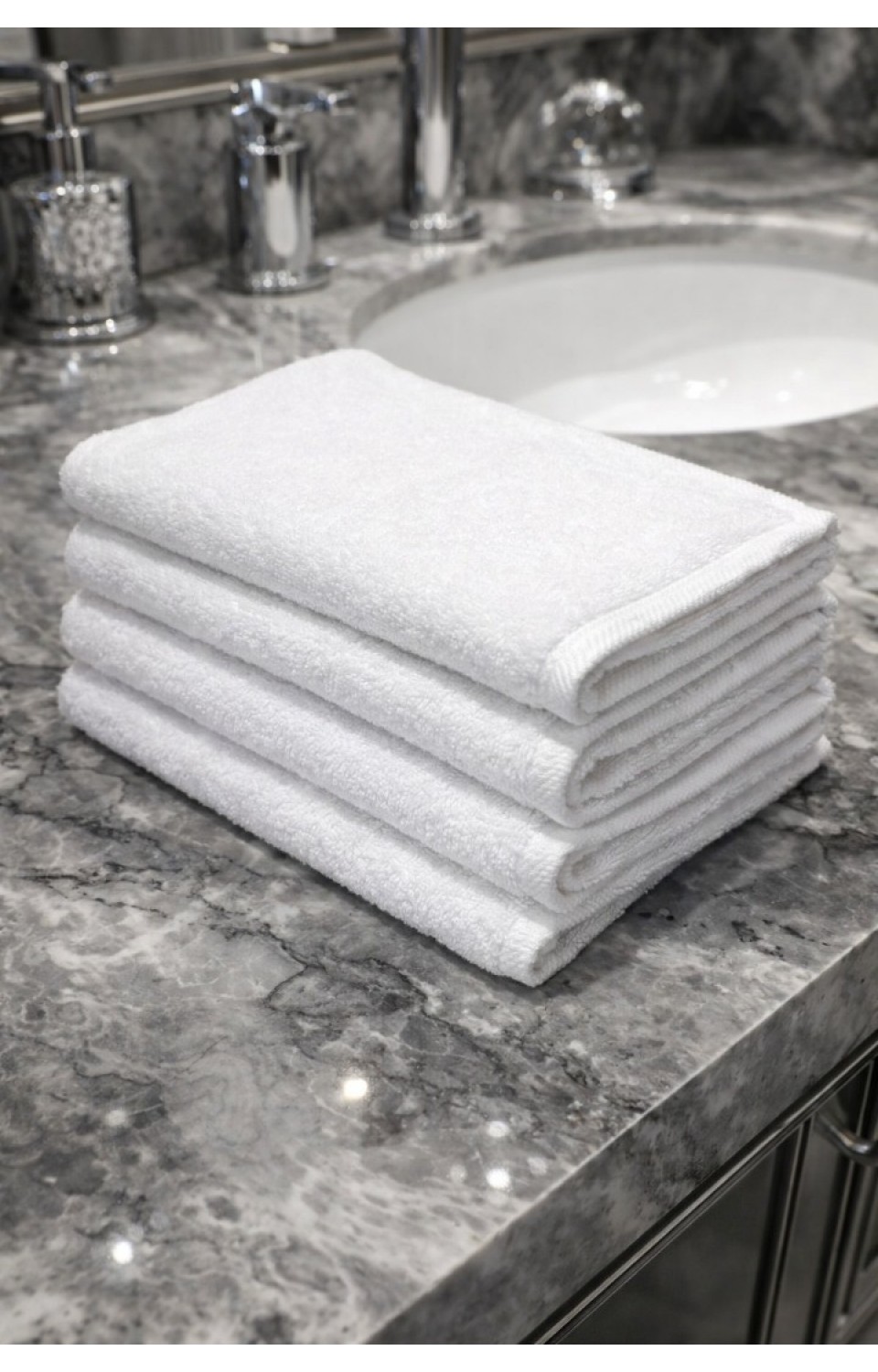 4'lü Premium Microcotton %100 Pamuk 30X50 cm El,Ayak ve Mutfak Havlusu Seti