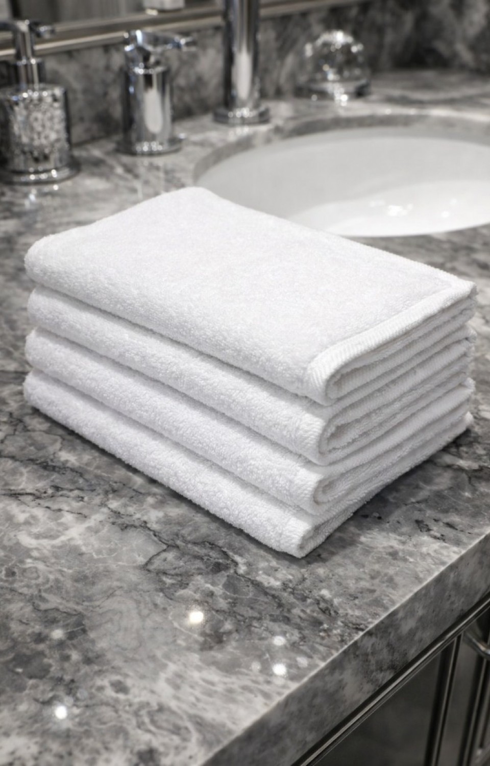 4'lü Premium Microcotton %100 Pamuk 30X50 cm El,Ayak ve Mutfak Havlusu Seti