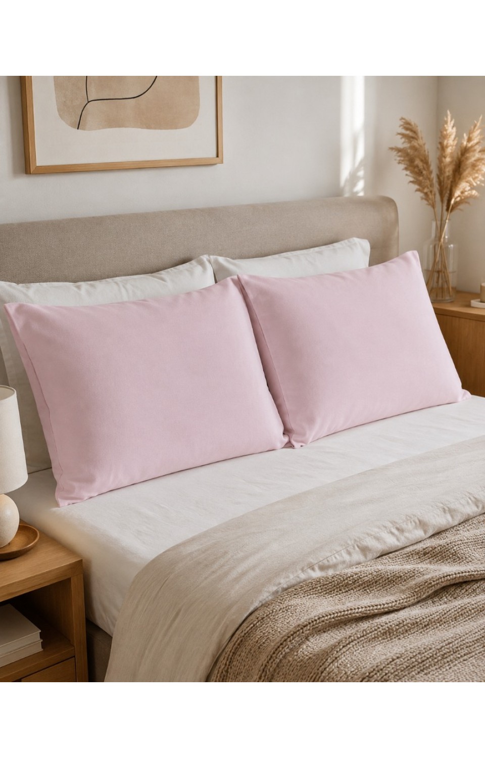 2 Adet 50x70 cm %70 Pamuk %30 Polycotton Yastık Kılıfı Pembe 2 Adet 50x70 cm %70 Pamuk %30 Polycotton Yastık Kılıfı Pembe