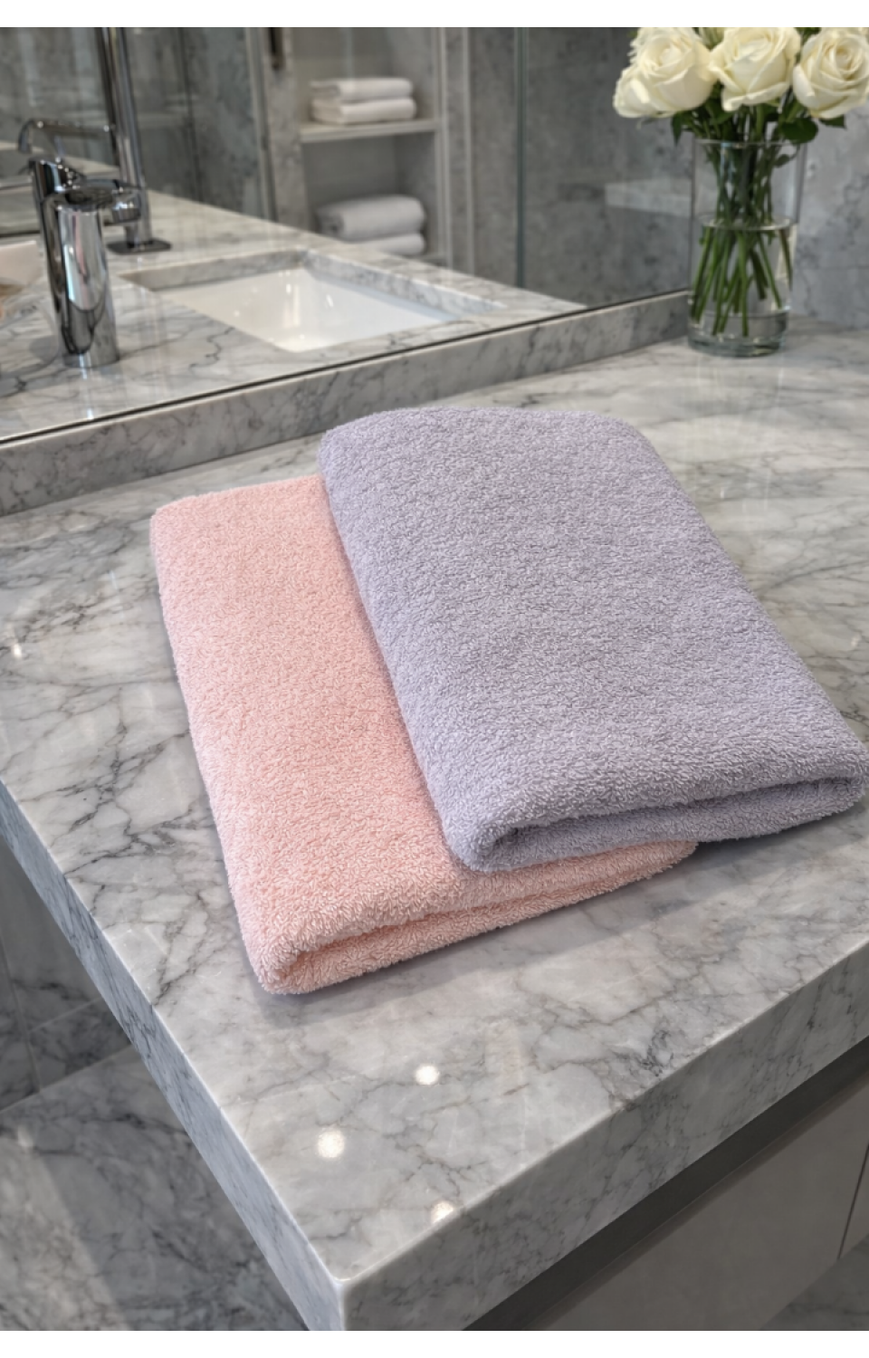 Pamuklu 70x140 cm 2'li Banyo Havlusu 1