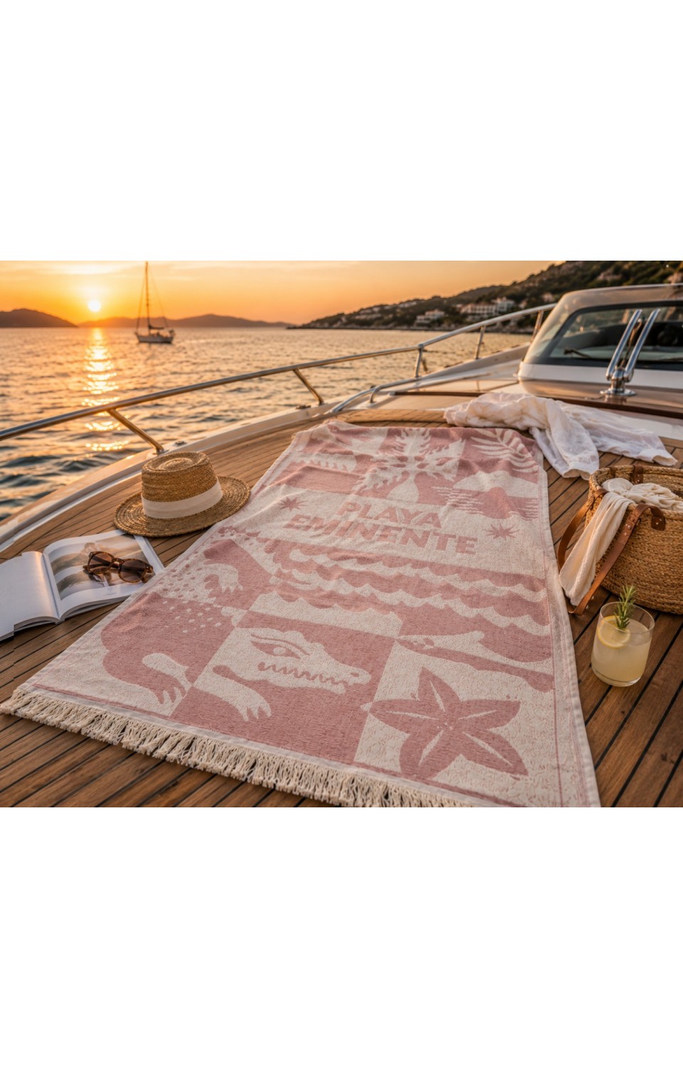 %100 Doğal Pamuk Yüksek Su Emici 90 x 180 Plaj Havlusu Deniz Havlusu