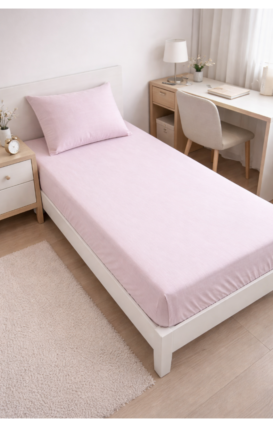 Ranforce Kumaş 1 Adet Lastikli Çarşaf 1 Adet Yastık Kılıfı Tek Kişilik Çarşaf Takımı 