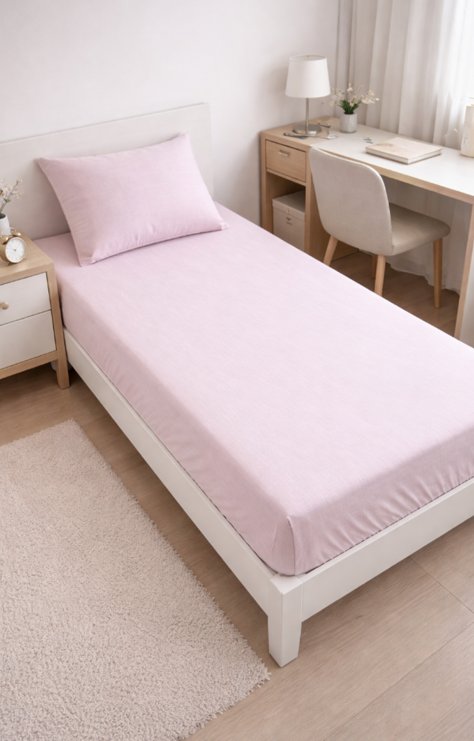 Ranforce Kumaş 1 Adet Lastikli Çarşaf 1 Adet Yastık Kılıfı Tek Kişilik Çarşaf Takımı 