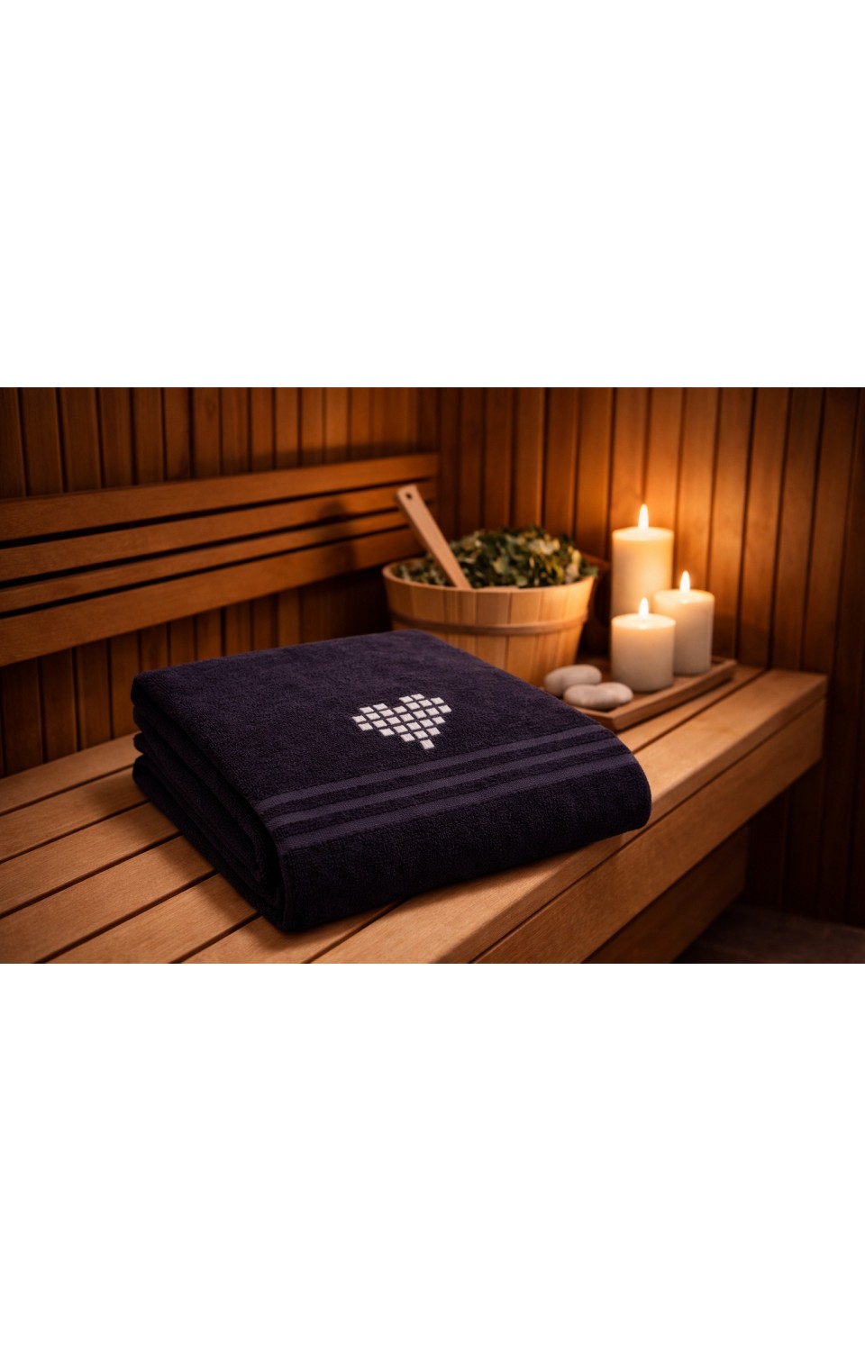 Siyah 70x200 cm Şezlong & Sauna Havlusu