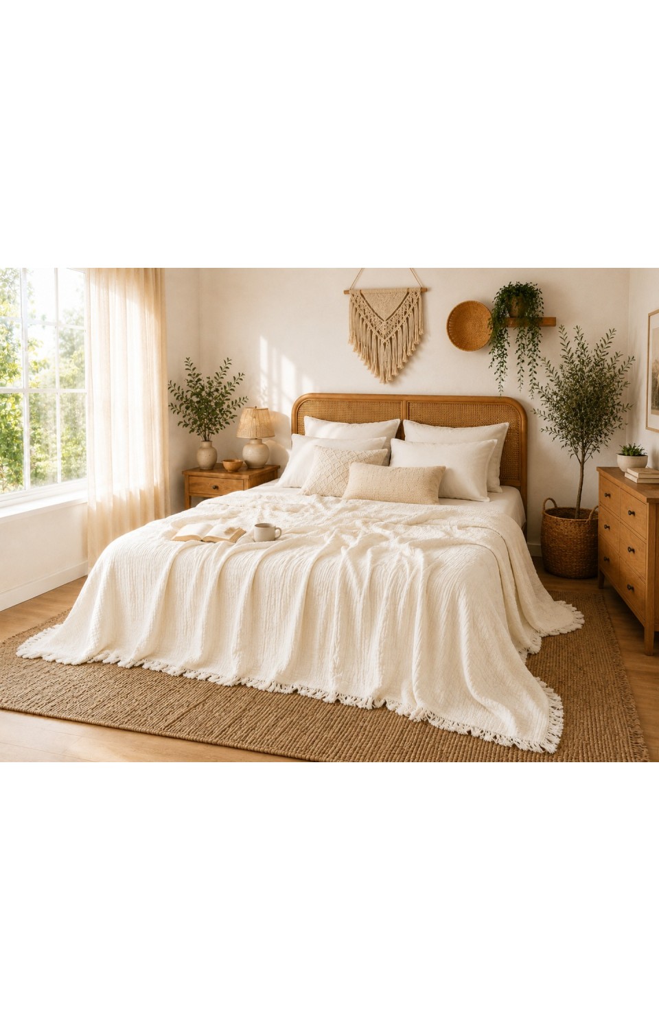 Müslin Doğal Pamuk Penye İpinden Üretilme %100 Pamuk 260x280cm Battal Boy Yatak Örtüsü Pike Krem Müslin Doğal Pamuk Penye İpinden Üretilme %100 Pamuk 260x280cm Battal Boy Yatak Örtüsü Pike Krem