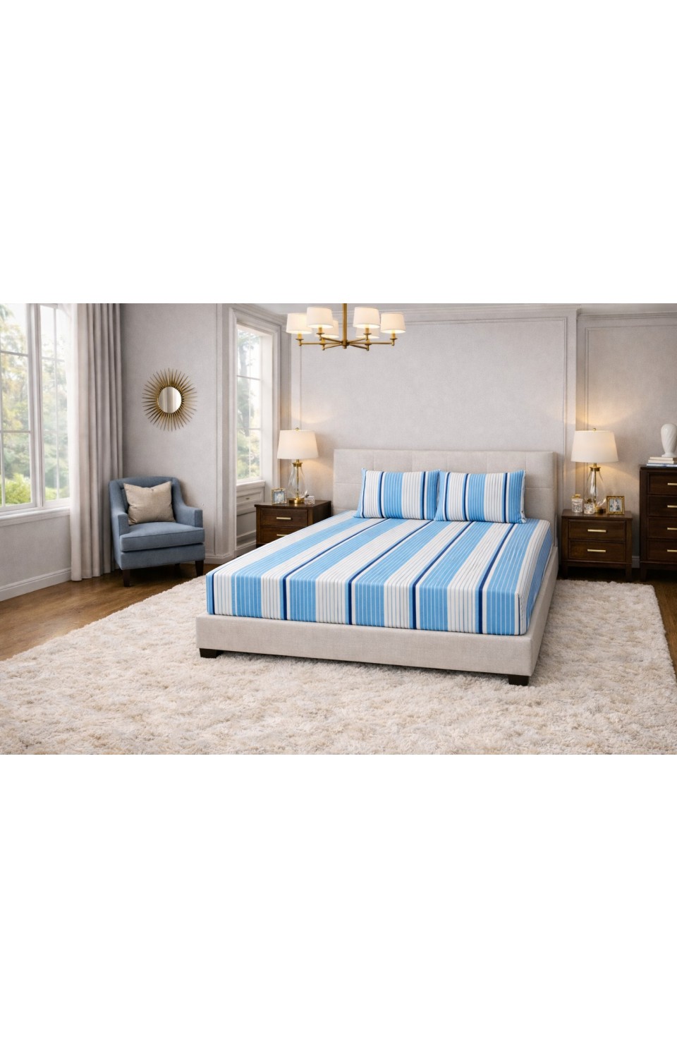 Çizgili 1 Adet Lastikli Çarşaf 2 Adet Yastık Kılıfı Penye Çift Kişilik Çarşaf Takımı Çizgili 1 Adet Lastikli Çarşaf 2 Adet Yastık Kılıfı Penye Çift Kişilik Çarşaf Takımı