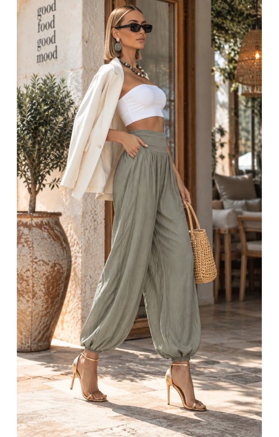 Kadın Viscon Şalvar Pantalon