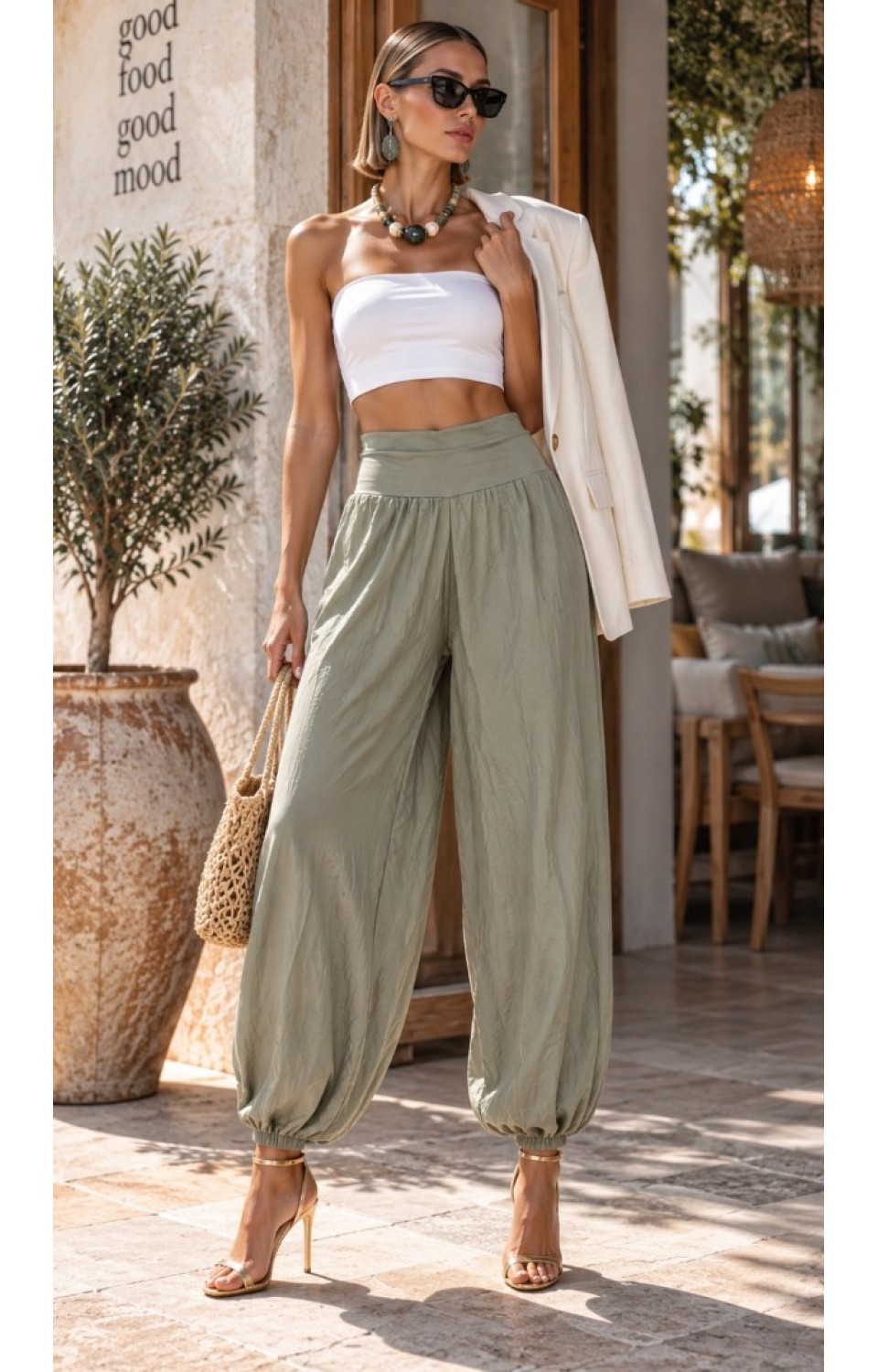 Kadın Viscon Şalvar Pantalon