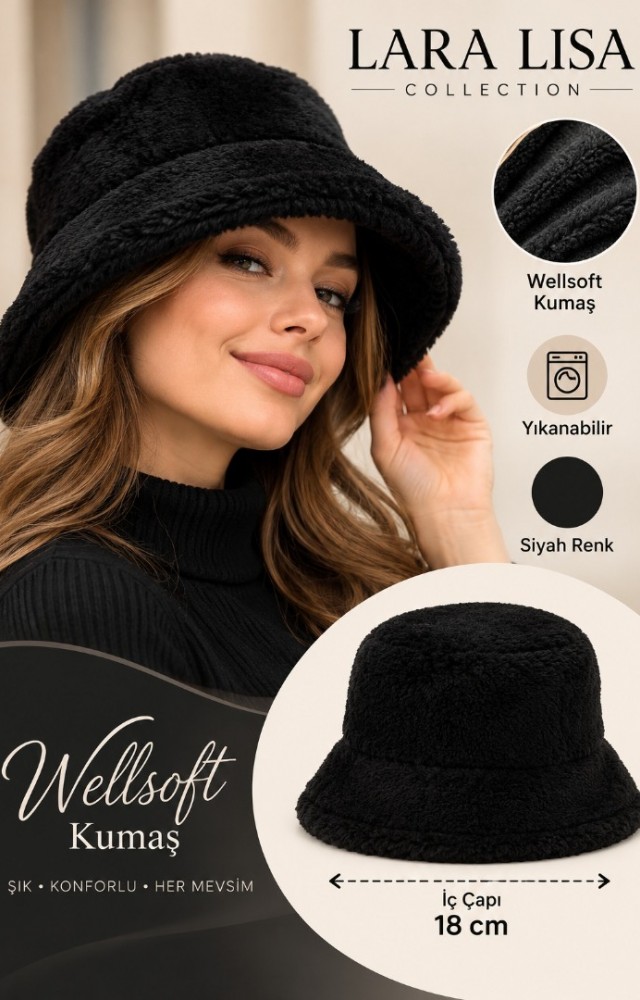 Yüksek Kalite Premium Wellsoft Şapka Siyah