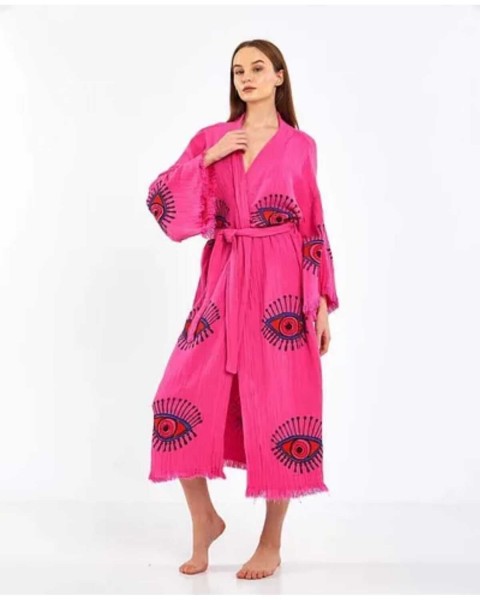 Kadın Pamuklu Kimono Kaftan